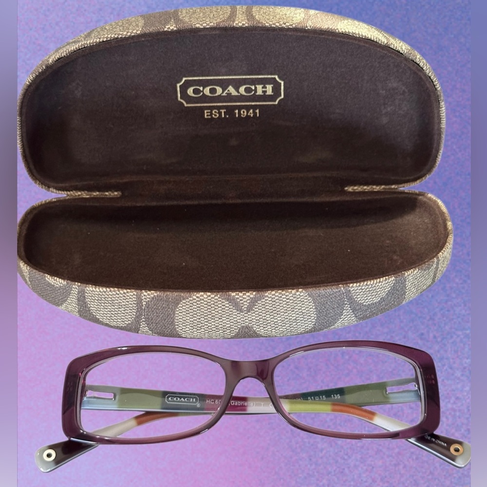 Coach HC 6011 (Gabrielle) Frames in Purple with Signature Coach Clamshell Case - Picture 6 of 16